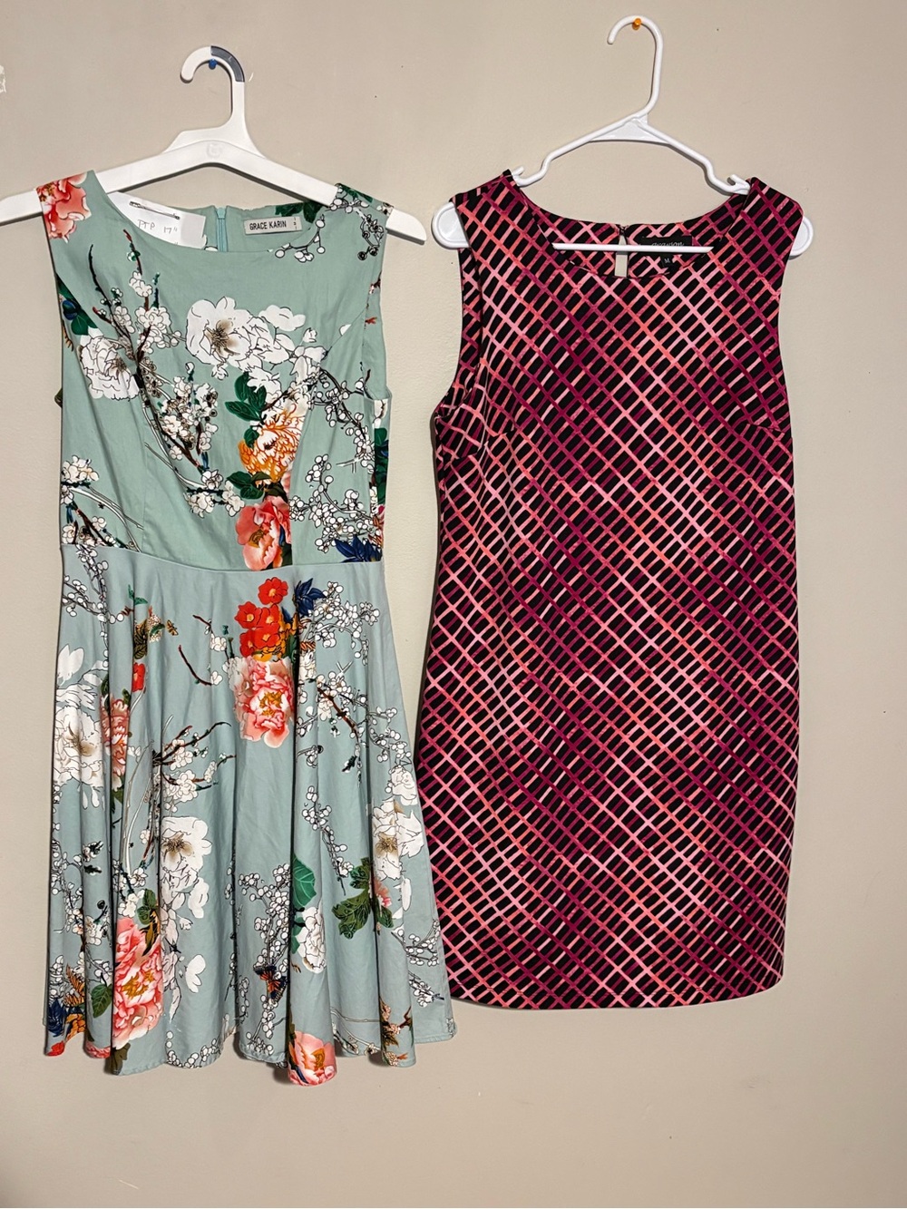 Grace Karin Mint Green Floral Fit-and-Flare Dress